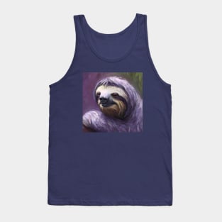 Emo Sloth Dyed Her Hair Purple Tank Top